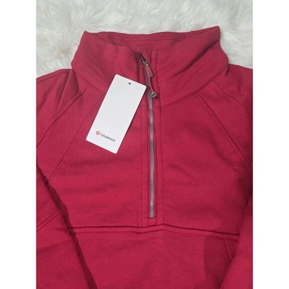 NWT Lululemon Scuba Oversized Funnel-Neck Half Zip in Red Sz 10 - Picture 3 of 6